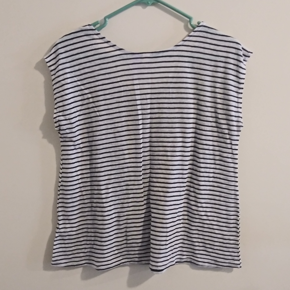 Francesca's Lace Front Striped Tank - Picture 2 of 4